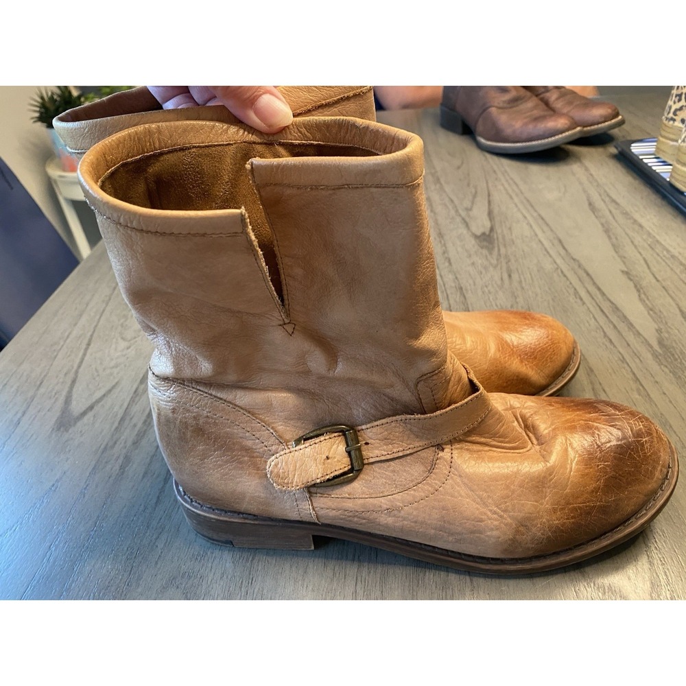 Nine West Brown Leather Boot Shoes Size 10 - Picture 2 of 5